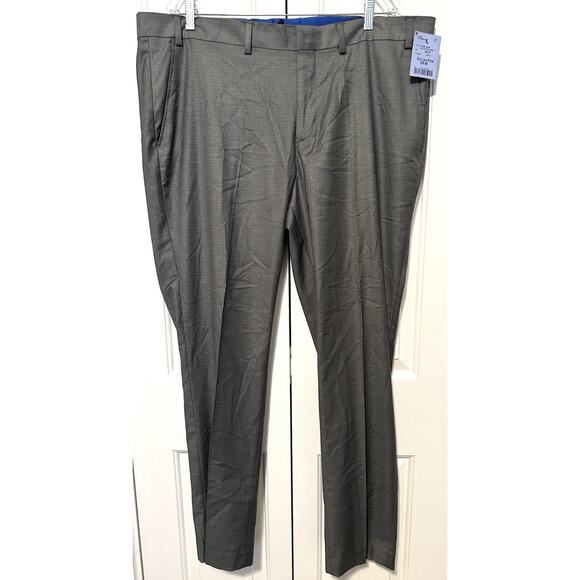 Kenneth Cole Dress Pants Men 40X32 Reaction Charcoal Stretch NEW G1006 - Picture 1 of 12